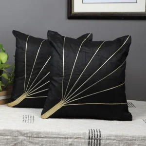 black silk abstract 16x16 inches cushion covers pack of 2 by mfd home furnishing black silk abstra cimfzf