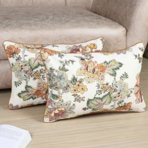 multicolor cotton floral 18x12 inches cushion covers pack of 2 multicolor cotton floral 18x12 inch yjk5cu